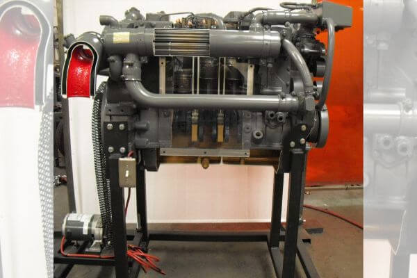 5.9L Marine Cummins Engine Cutaway with Motor