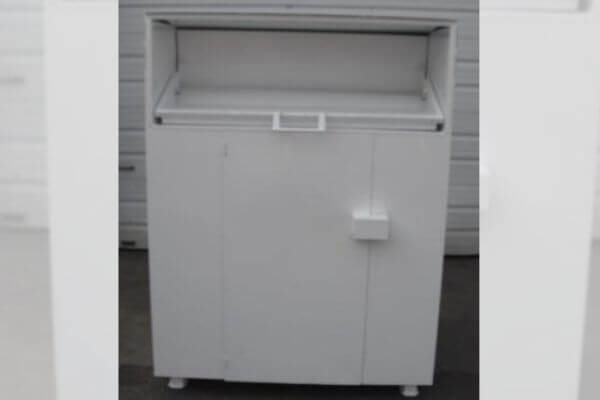 Bin with Roll Up Chute